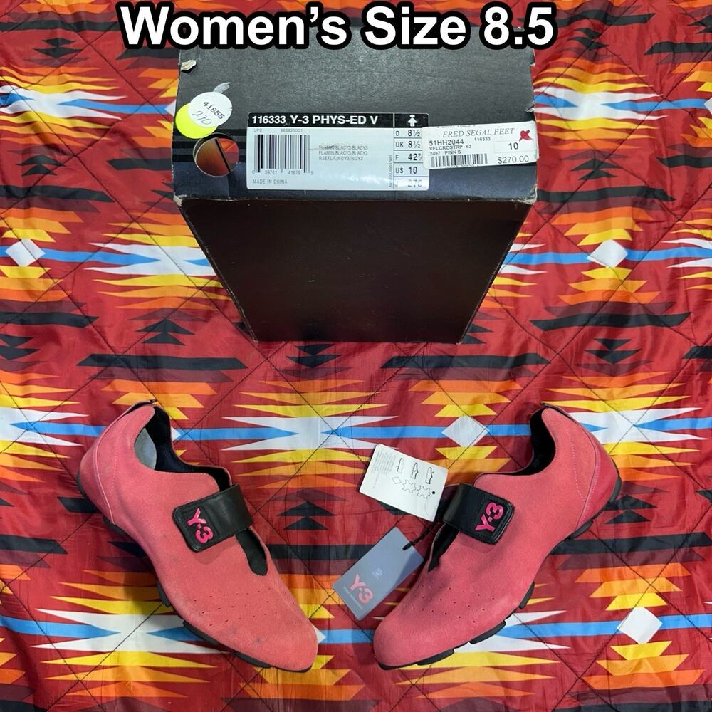 Adidas 116333 Y-3 Yohji Yamamoto PHYS-ED V Women’s Size 8.5 Red Suede Shoes